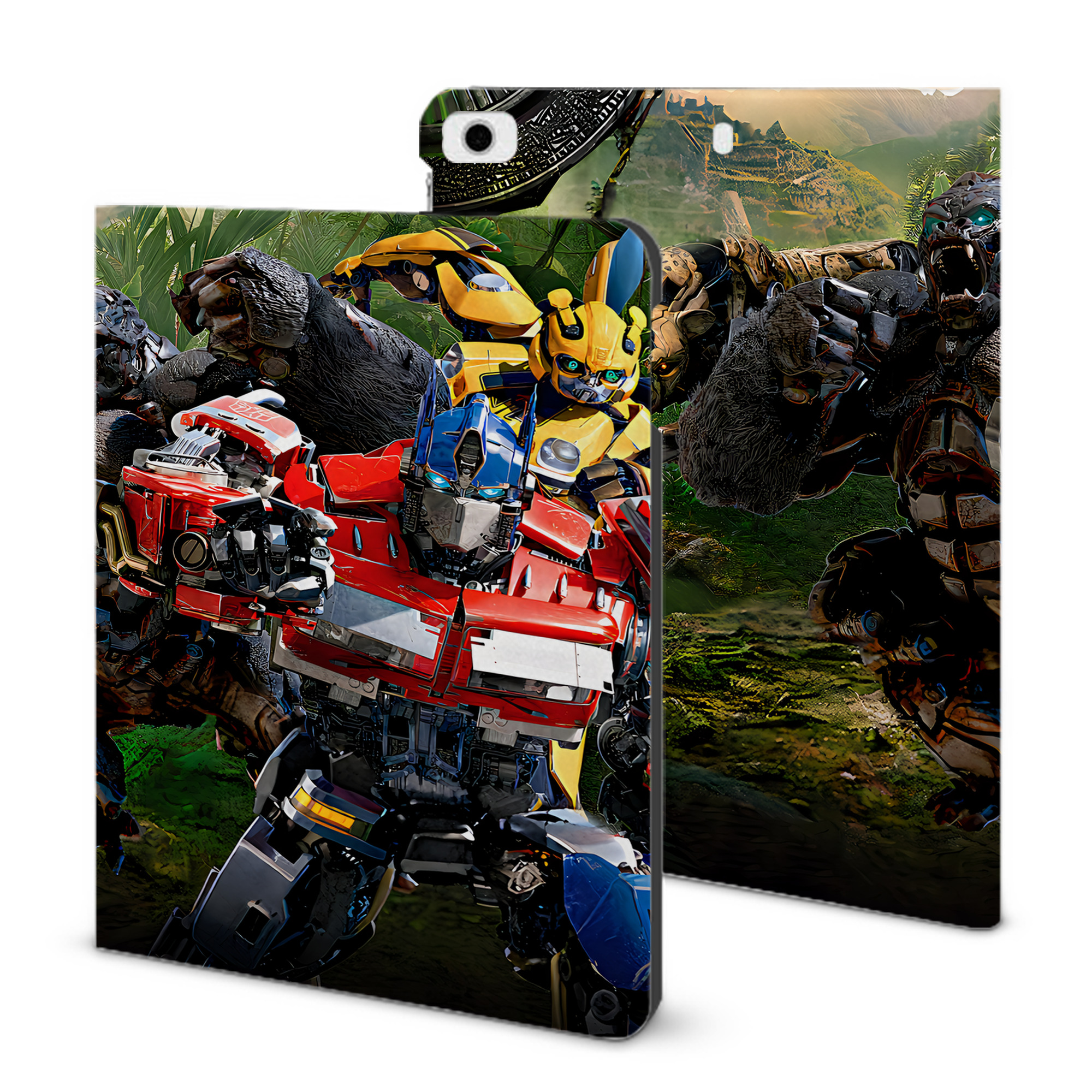 （画像用） Transformers トランスフォーマー IPad ケース ブック型 PUレザー TPU 耐衝撃 軽量 薄型 ペン収納なし 全面保護 IPad 各モデル対応